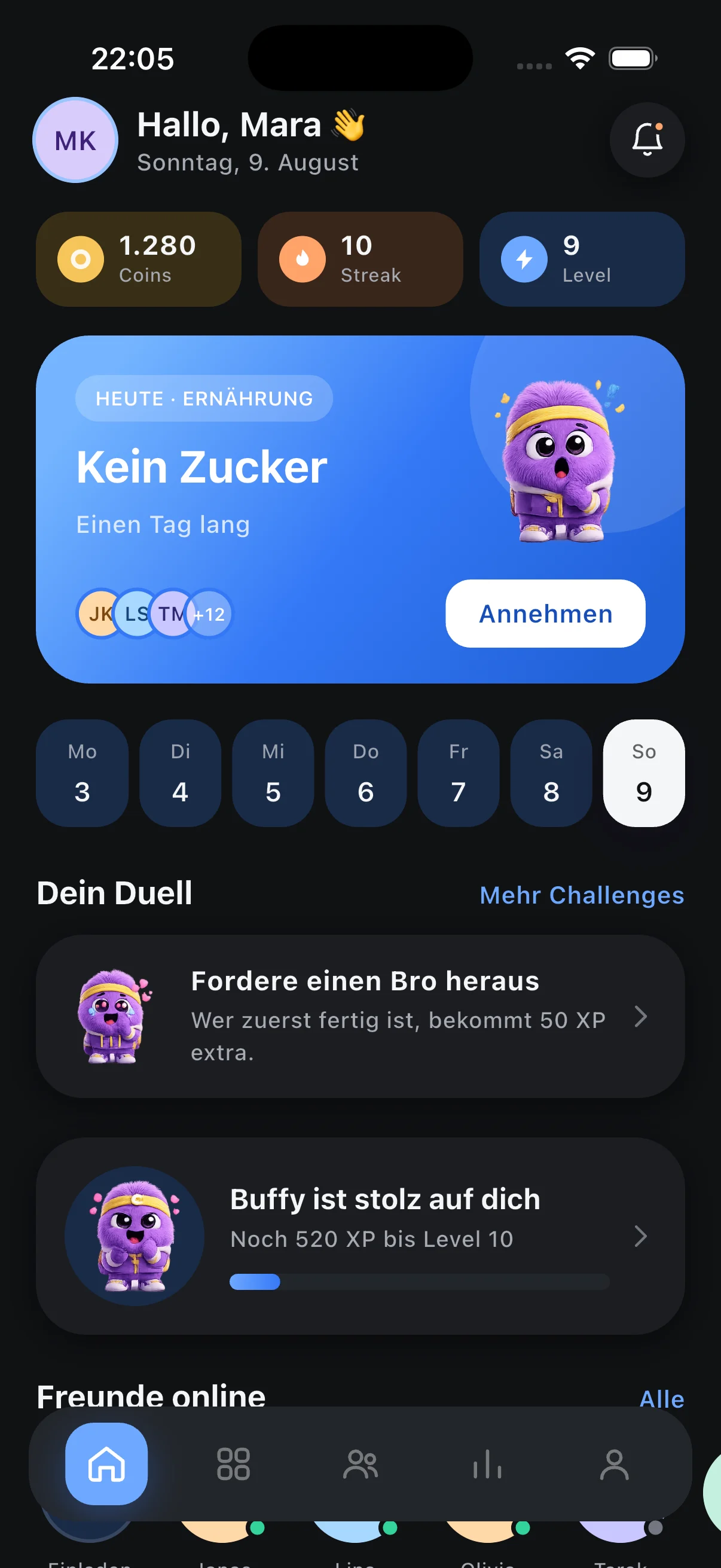 Die heutige Challenge in ChallengeUp